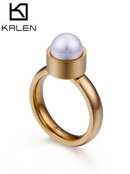 SS Shell Pearl Rings