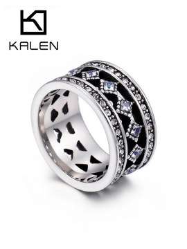 Stainless Steel Stone&Crystal Ring