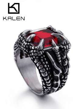 Stainless Steel Stone&Crystal Ring