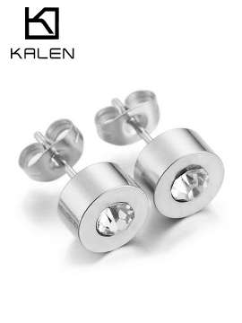 Stainless Steel Stone&Crystal Earring